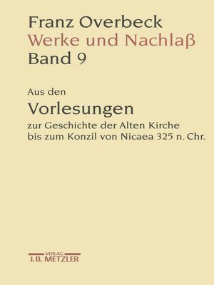 cover image of Franz Overbeck